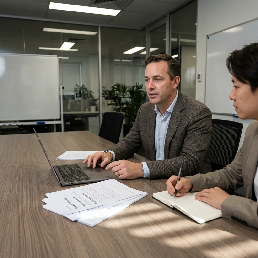 Executive consultant advising a business leader