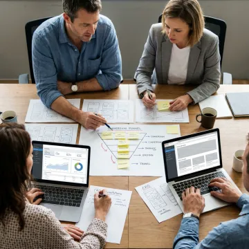 Website design process planning