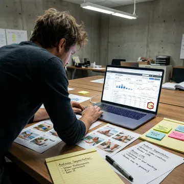 Marketing strategist planning Instagram ad campaigns