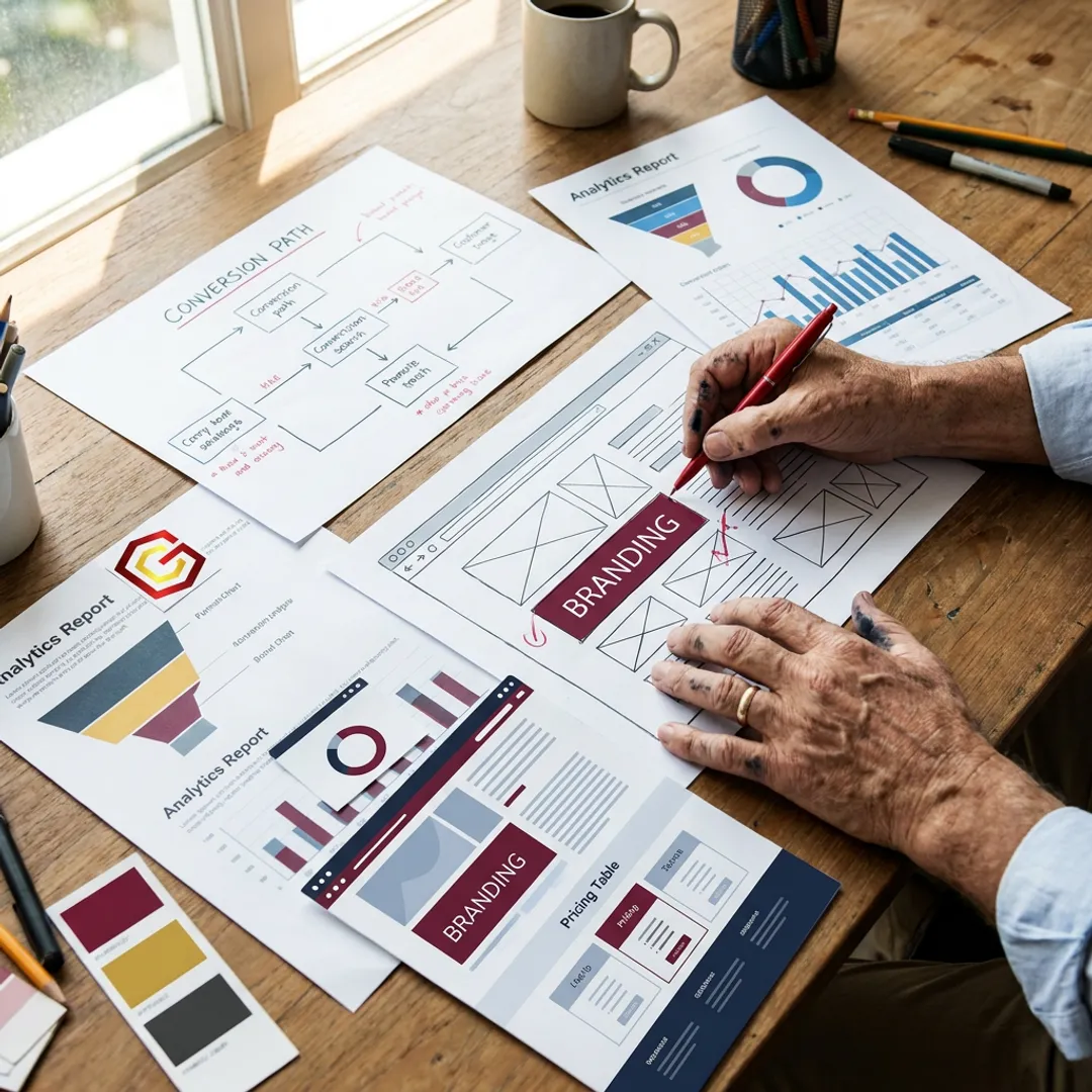 Website design process planning session