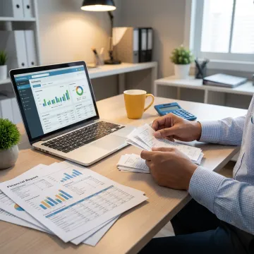 Bookkeeping cleanup with organized financial records