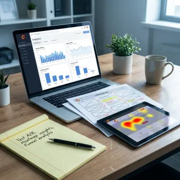 CRO strategy dashboard and landing page review