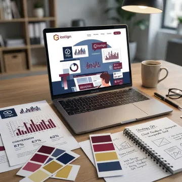 Online branding strategy workspace