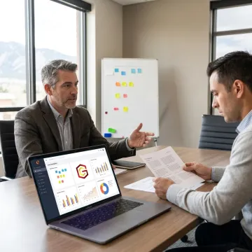 Innovation consultant leading a business strategy session