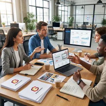 Brand and marketing strategy workspace