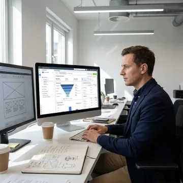 Digital marketing strategist working on campaign analytics