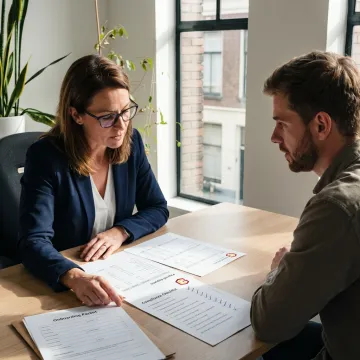 HR consultant reviewing payroll and onboarding documents