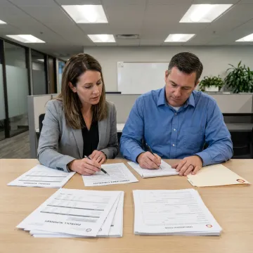 HR consultant advising a small business owner