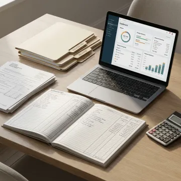 Organized bookkeeping and tax documents