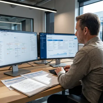 Development consultant planning business growth systems