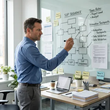Consultant mapping business workflows