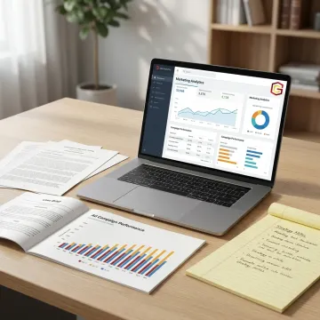 Law firm marketing strategy workspace