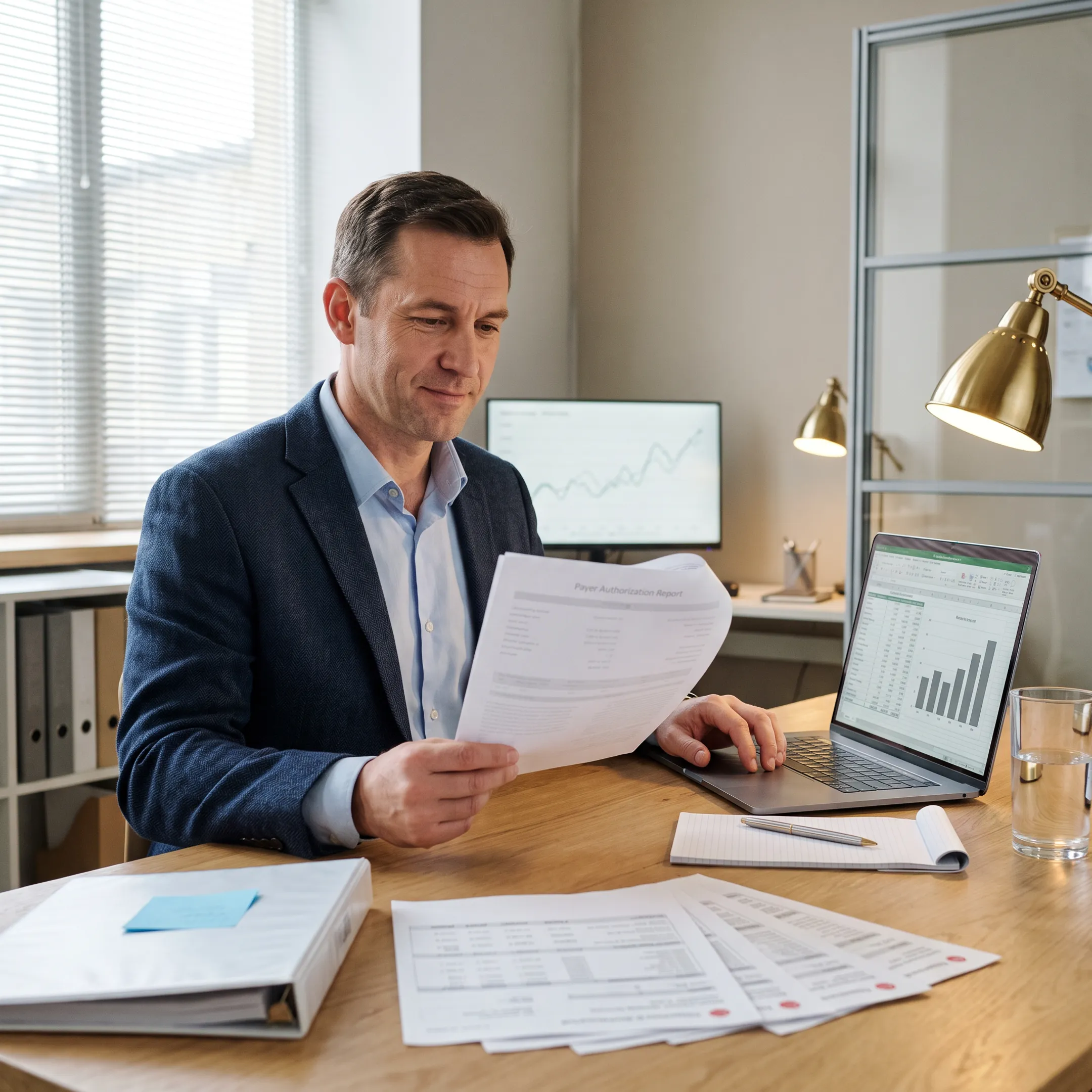 Specialist analyzing infectious disease revenue cycle and infusion billing data