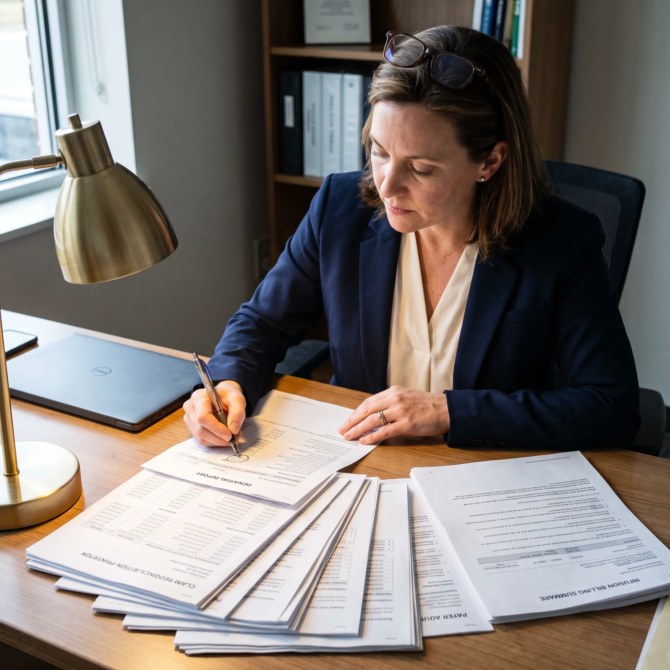 Specialist reviewing infectious disease billing and revenue-cycle information