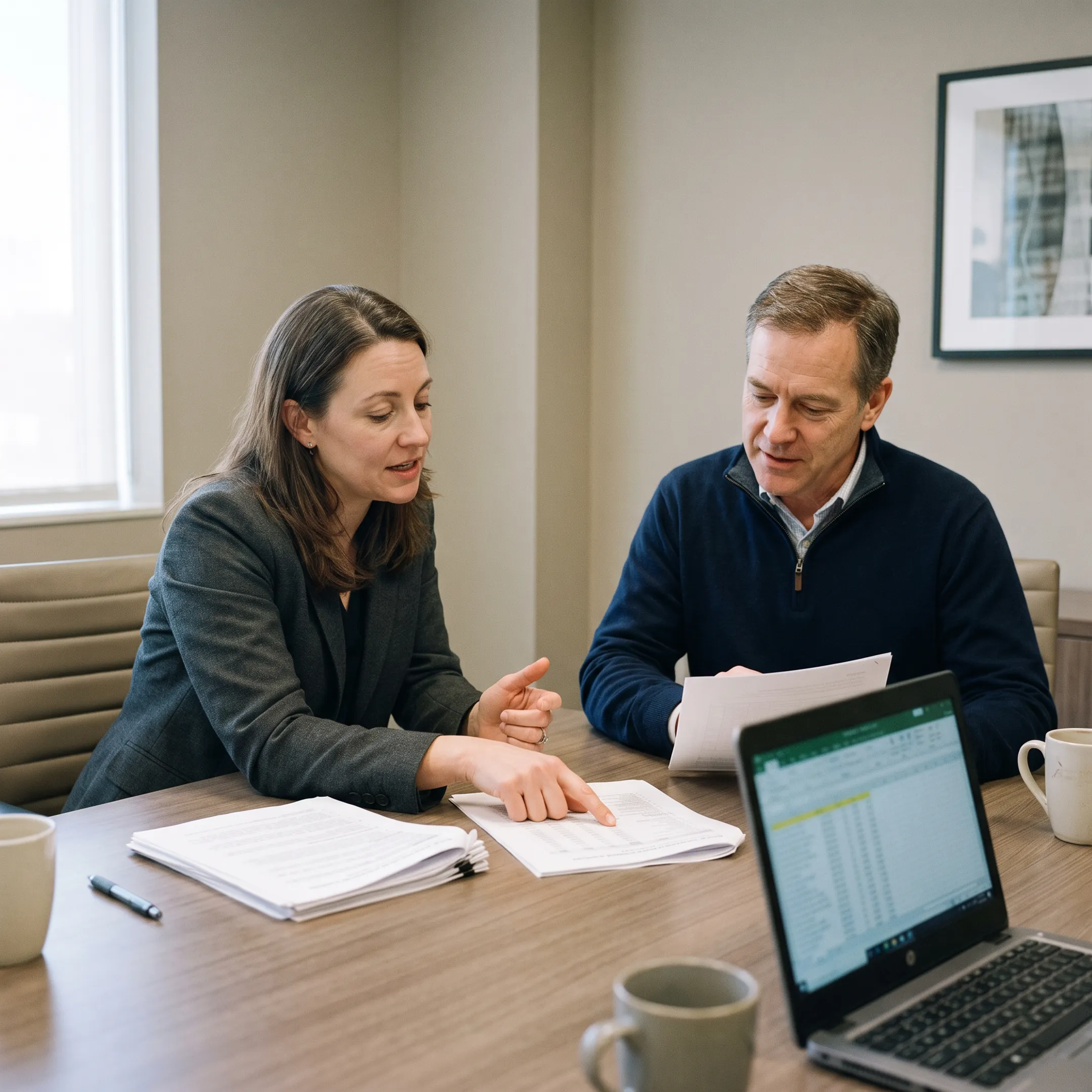 Infectious disease practice leaders reviewing reimbursement and payer performance information
