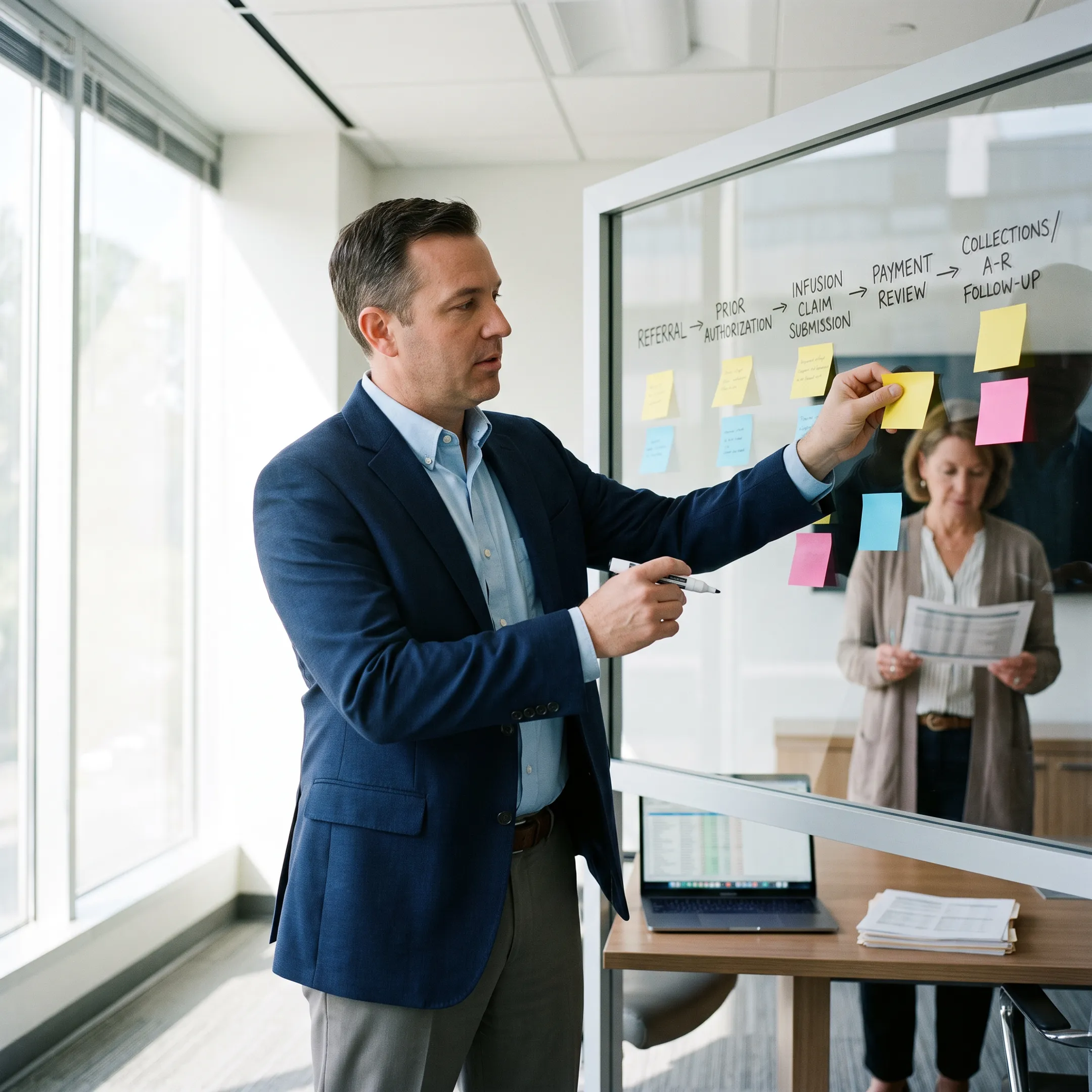 Analyst examining infectious disease billing workflow and revenue capture opportunities