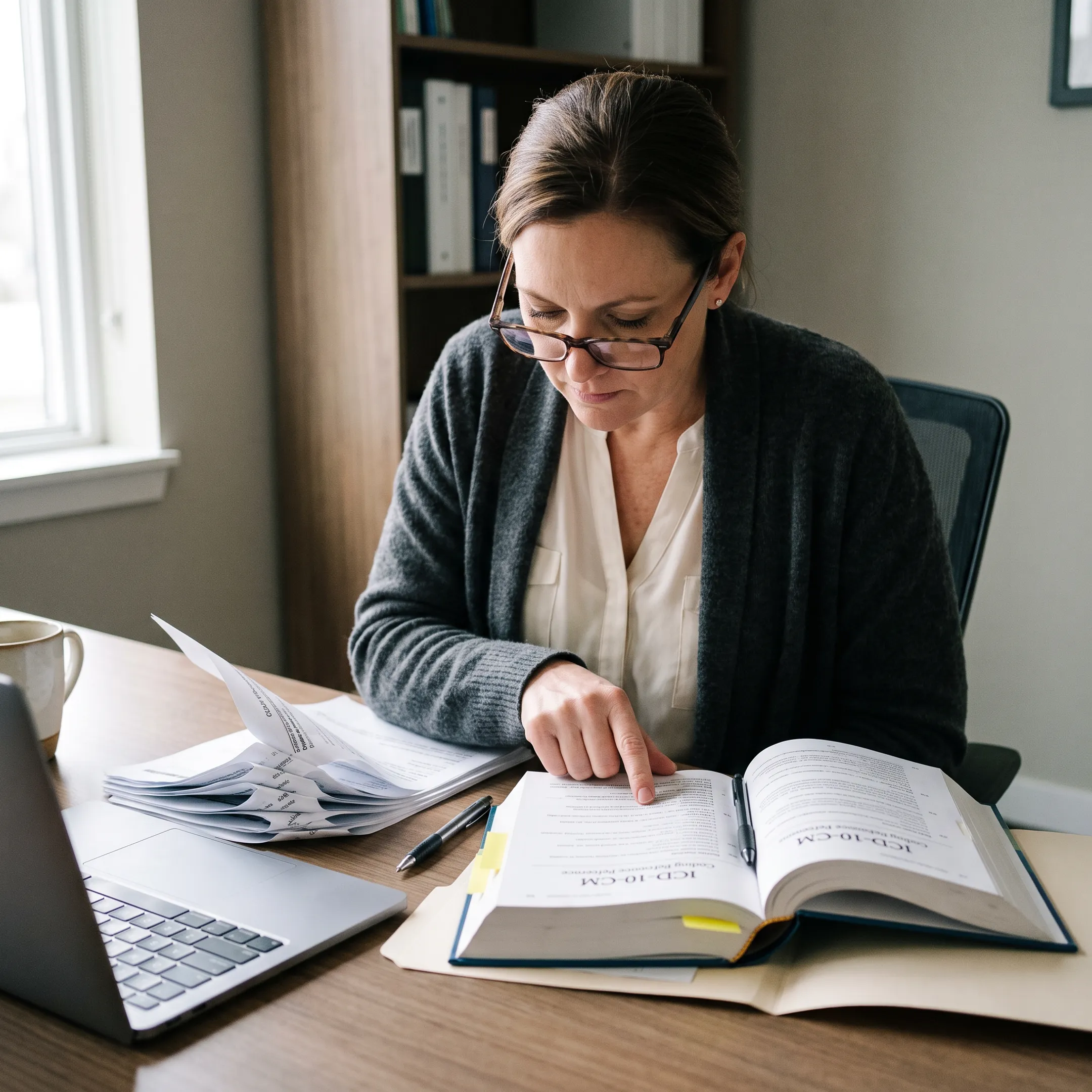 Infectious disease administrator reviewing A07.2 coding and claim documentation