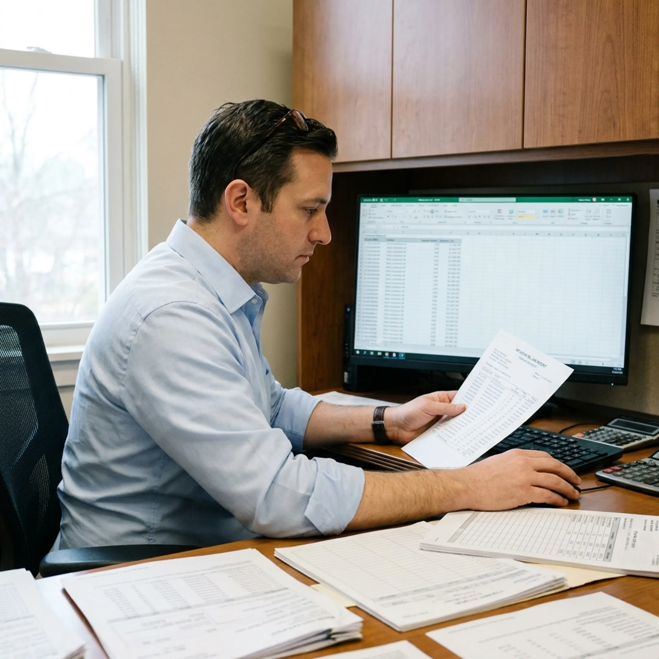 Medical billing expert reviewing infectious disease practice revenue data