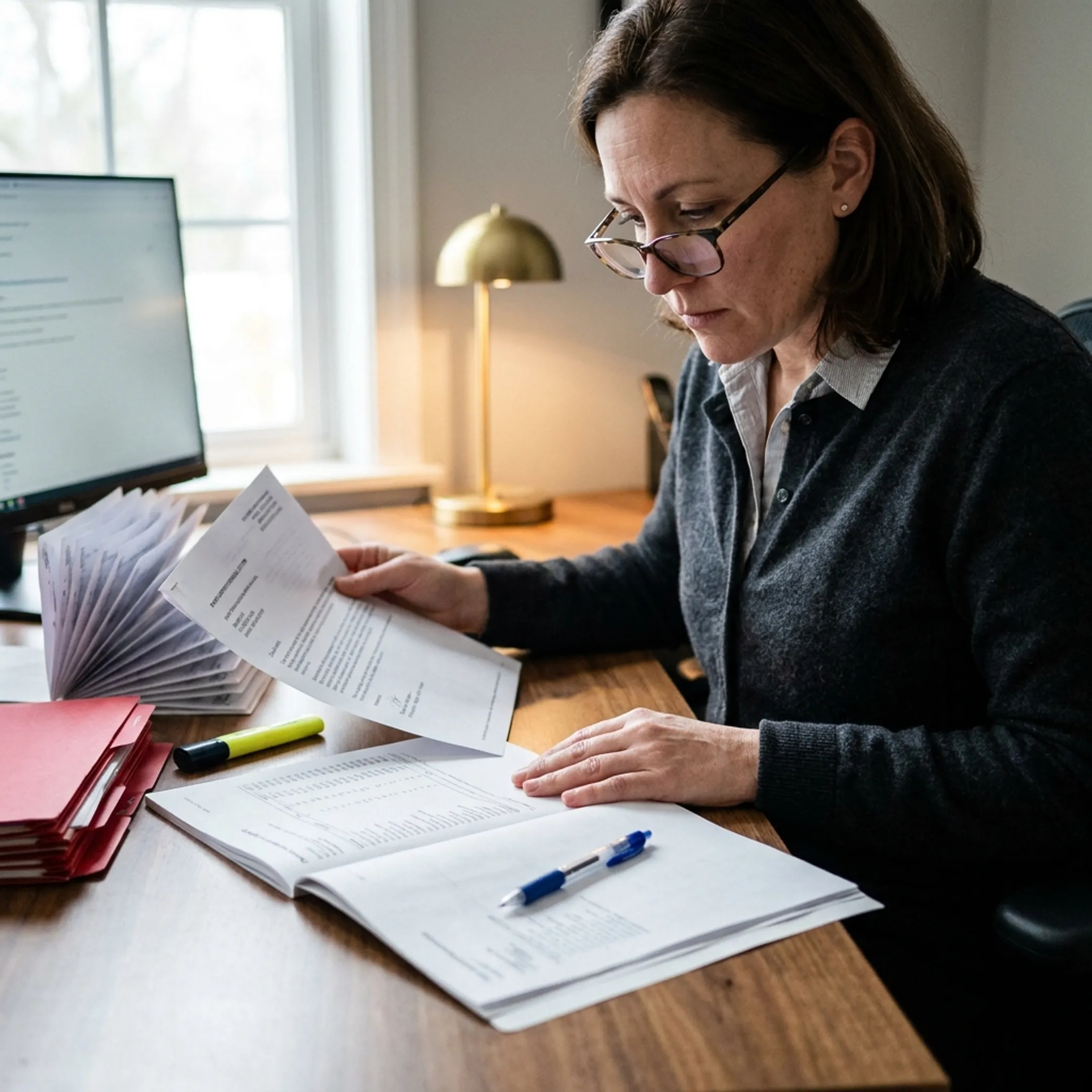 Specialist analyzing denied infectious disease claims and payment reconciliation reports