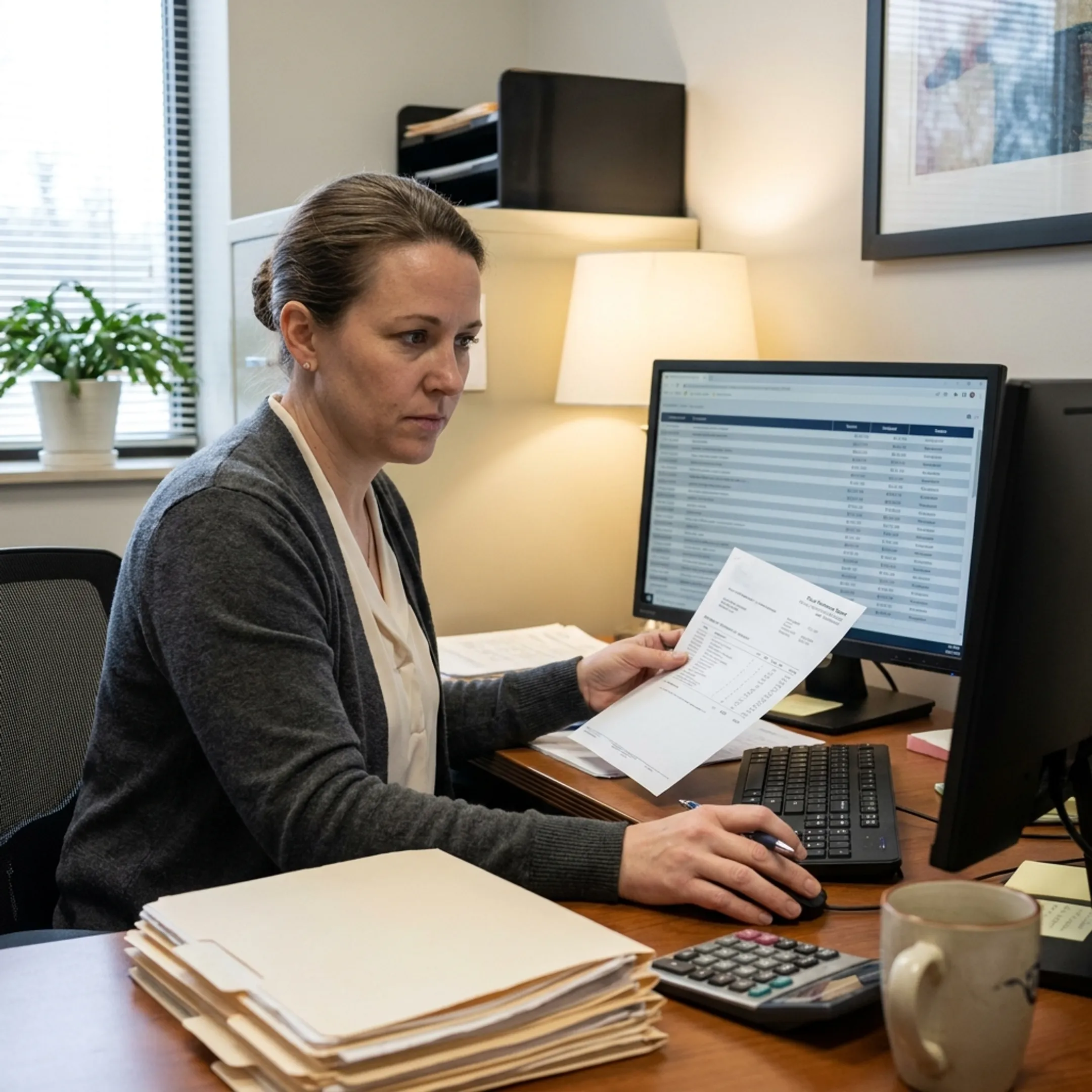 Medical billing specialist reviewing infectious disease claims and revenue cycle reports