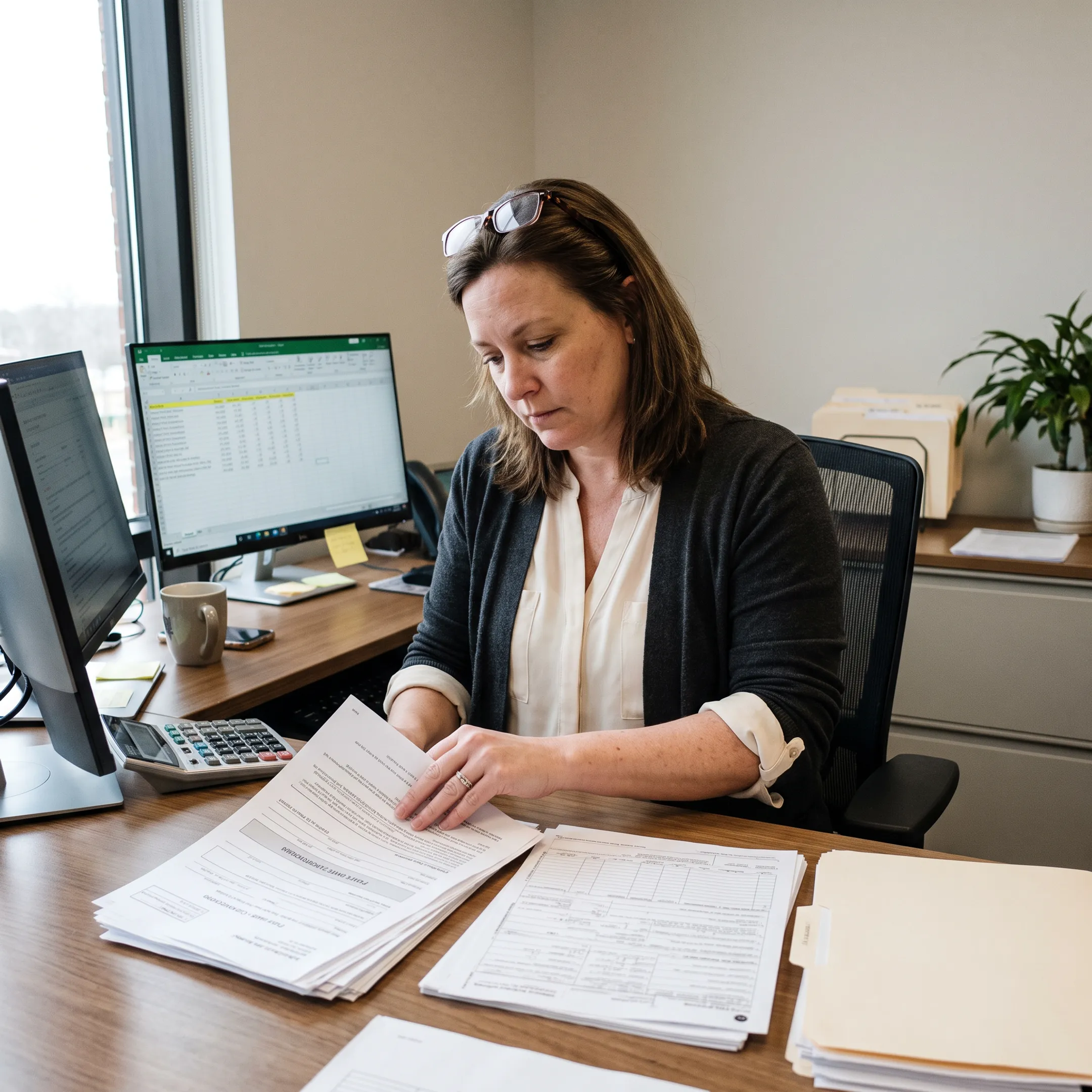Medical billing specialist reviewing infectious disease claims and revenue cycle reports
