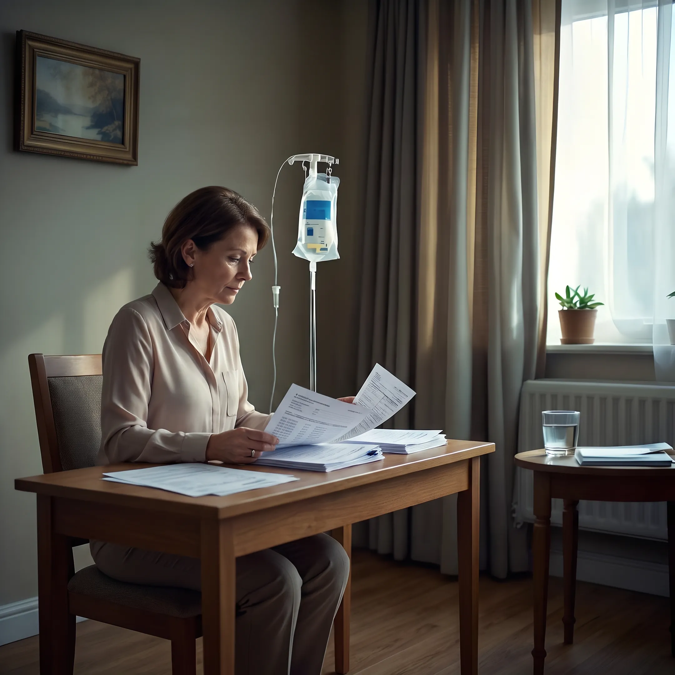 Infectious disease billing specialist reviewing IV antibiotic and OPAT coding records