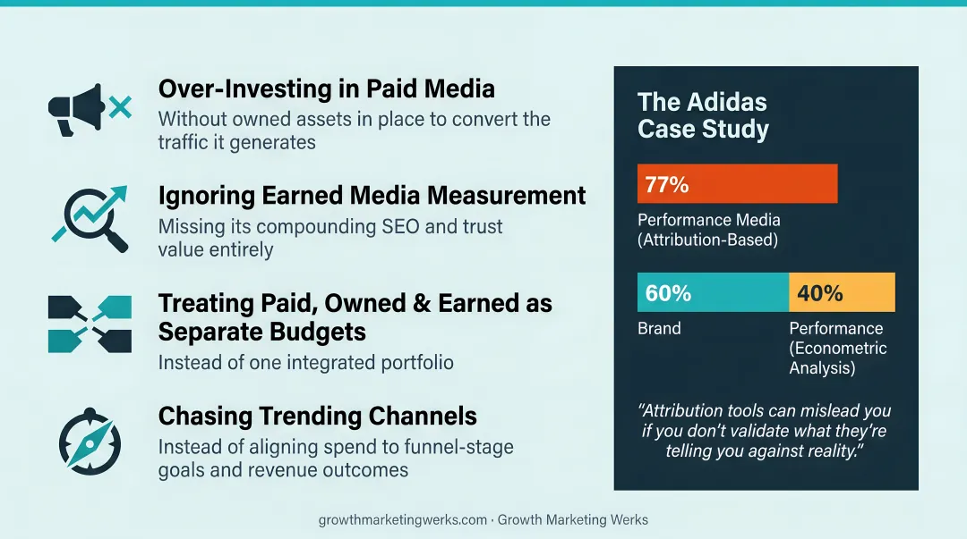 Adidas media budget reallocation case study performance versus brand spend
