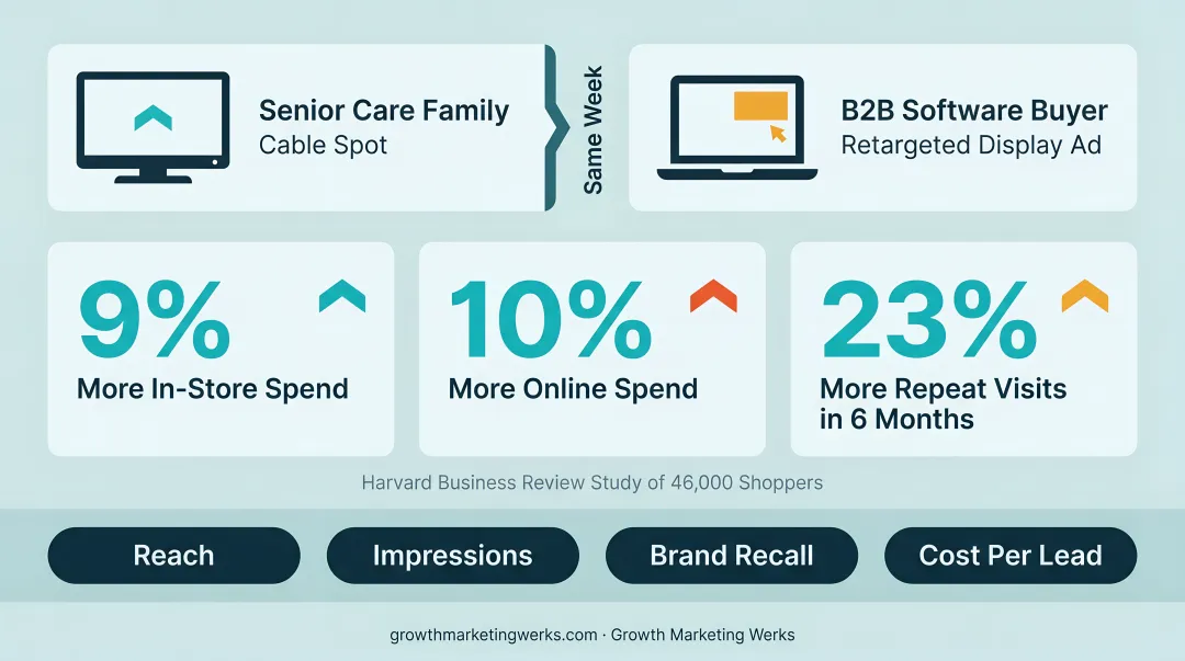 Multi-channel versus single-channel shopper spending and repeat visit comparison