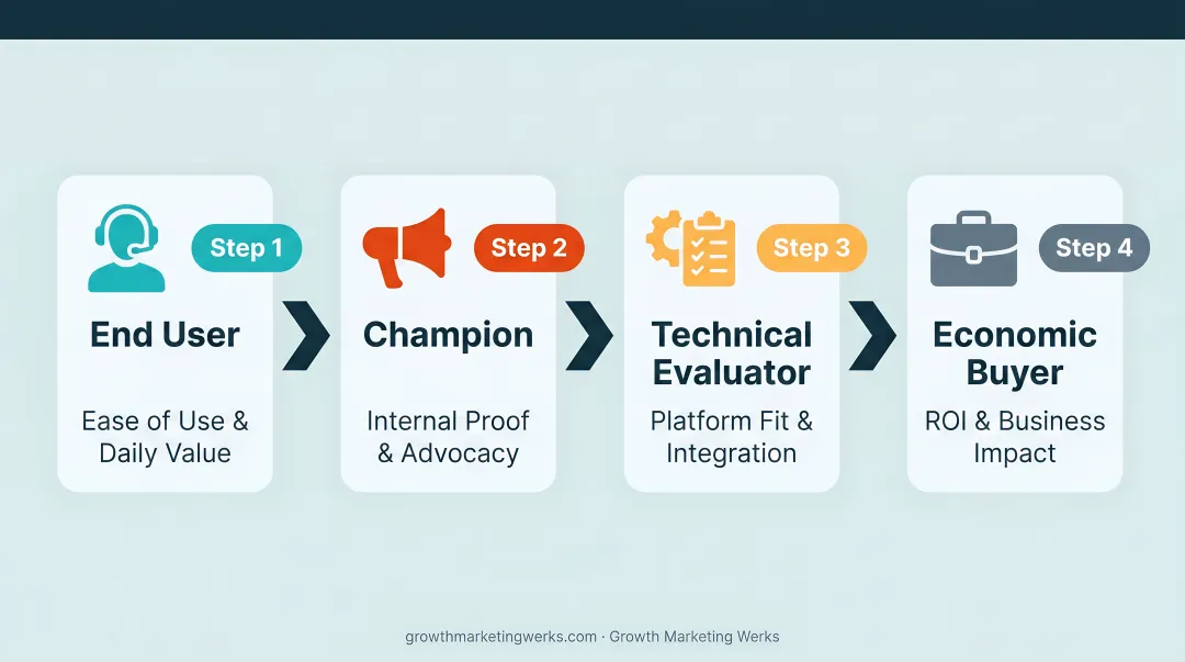 Pharma buying committee stakeholder messaging framework matching roles to content types
