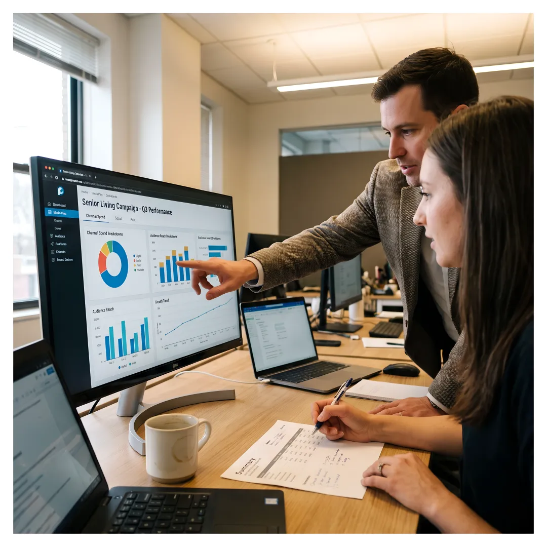 Assisted living franchise marketing strategy meeting