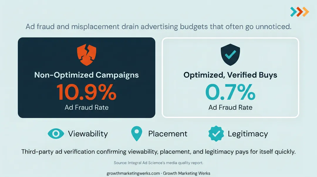 ad fraud rate comparison optimized versus non-optimized media campaigns