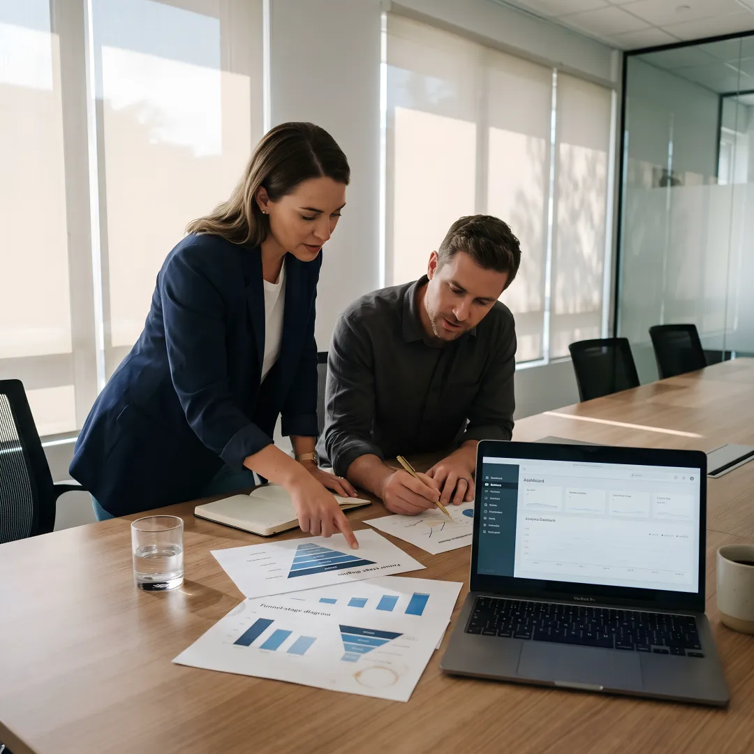 Strategists mapping a social media strategy