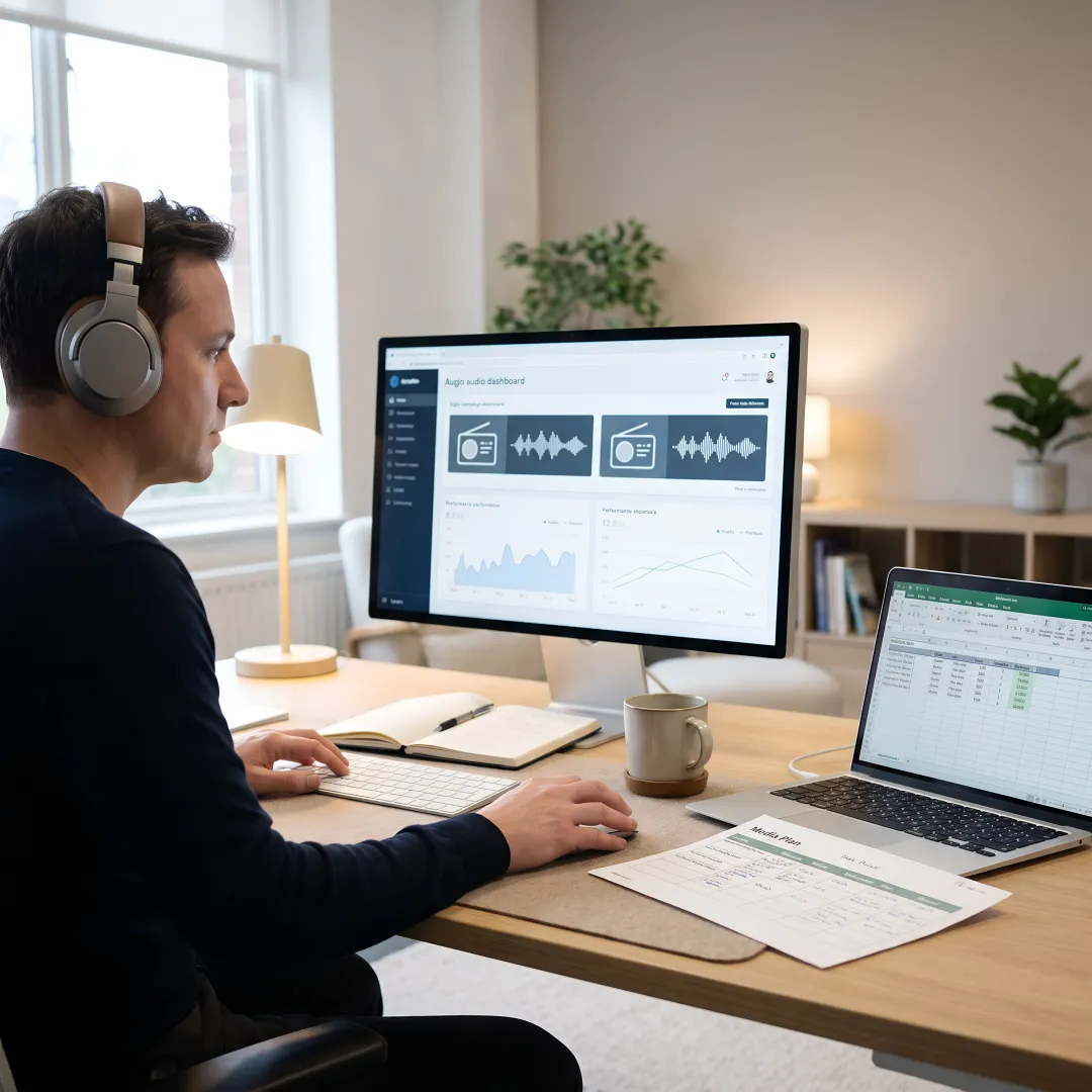 Online radio advertising strategy dashboard