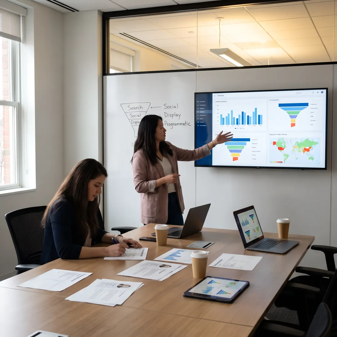Media-led growth strategy planning session