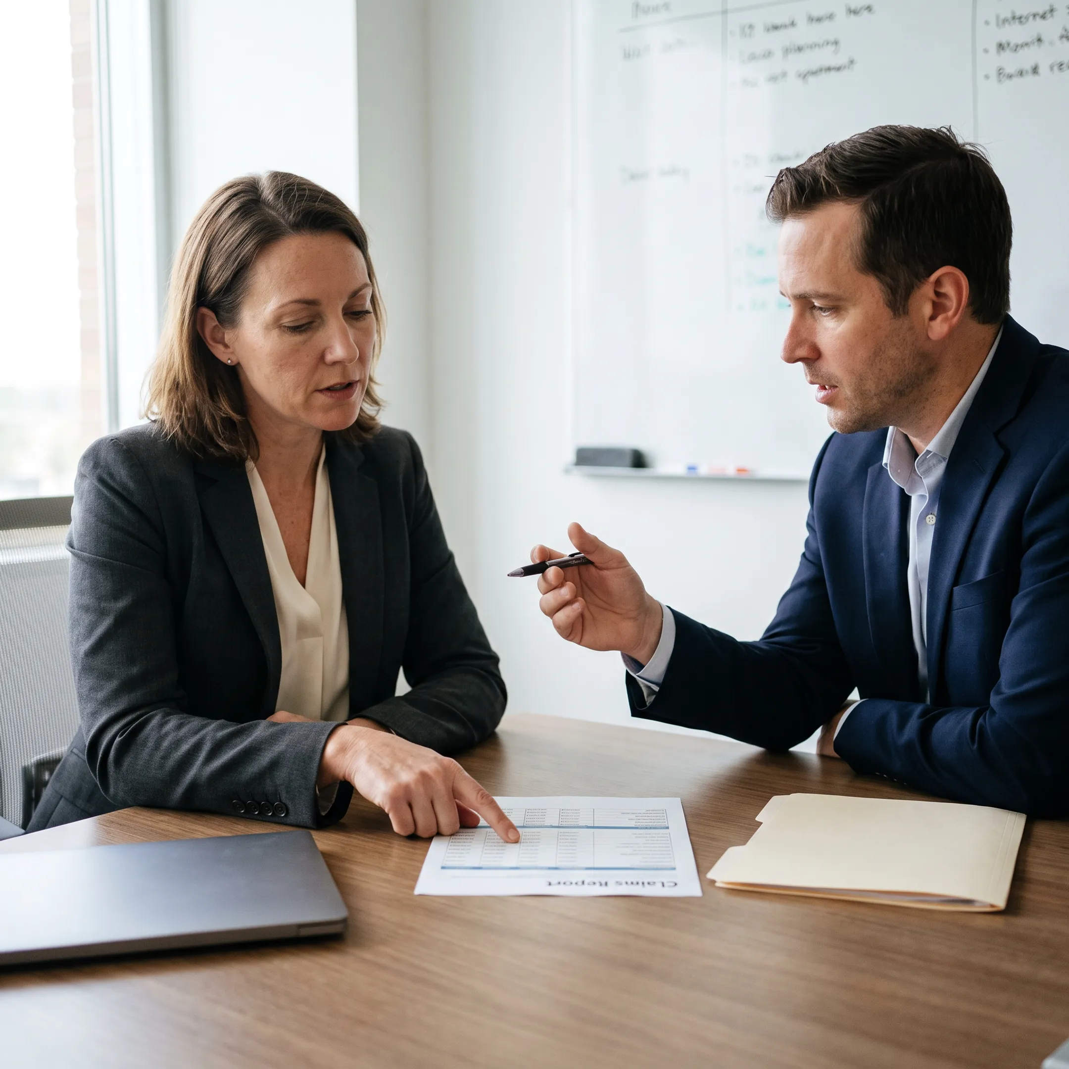 Urology practice administrator analyzing billing and payment reports
