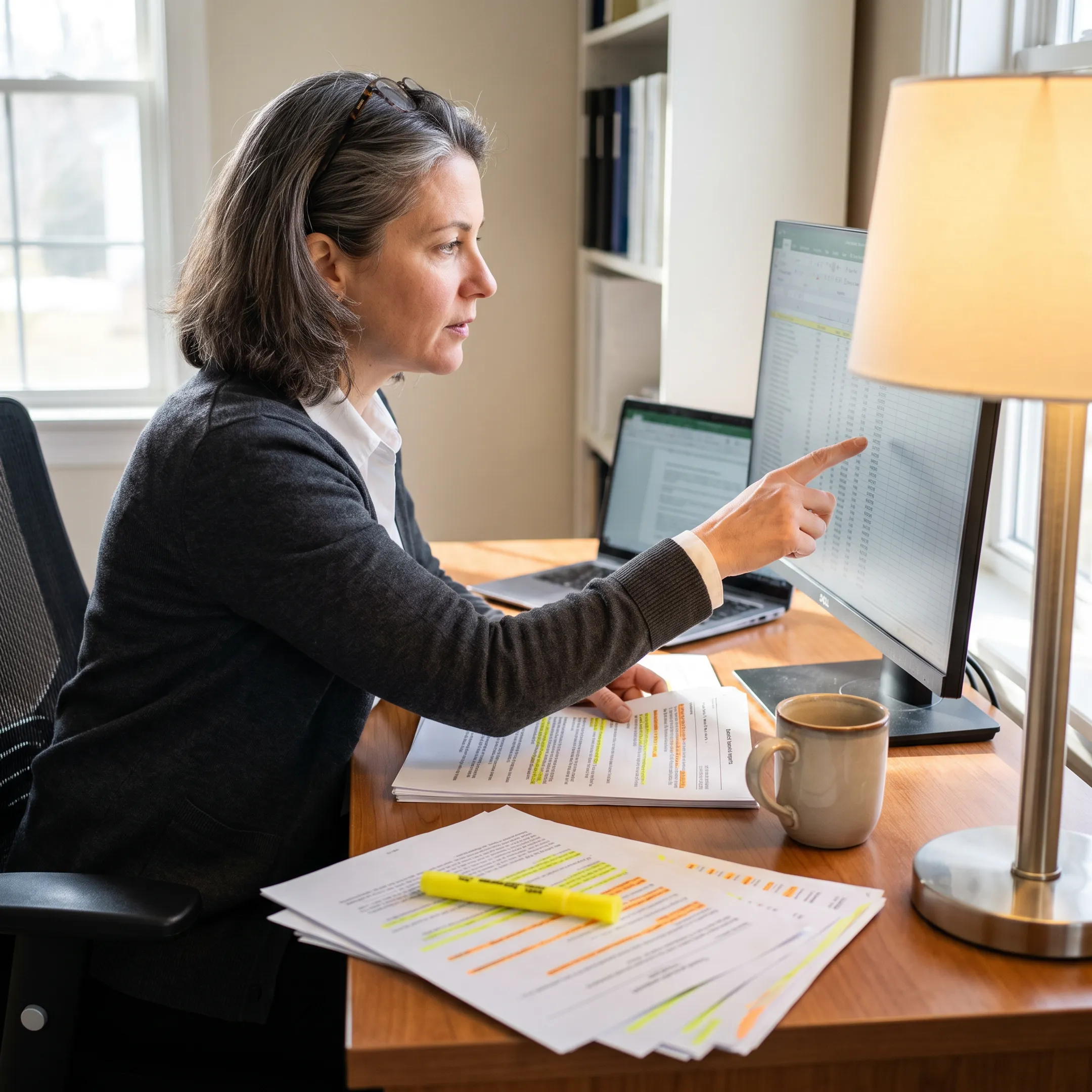 Consultant analyzing urology coding documentation, payer guidance, and revenue-cycle data