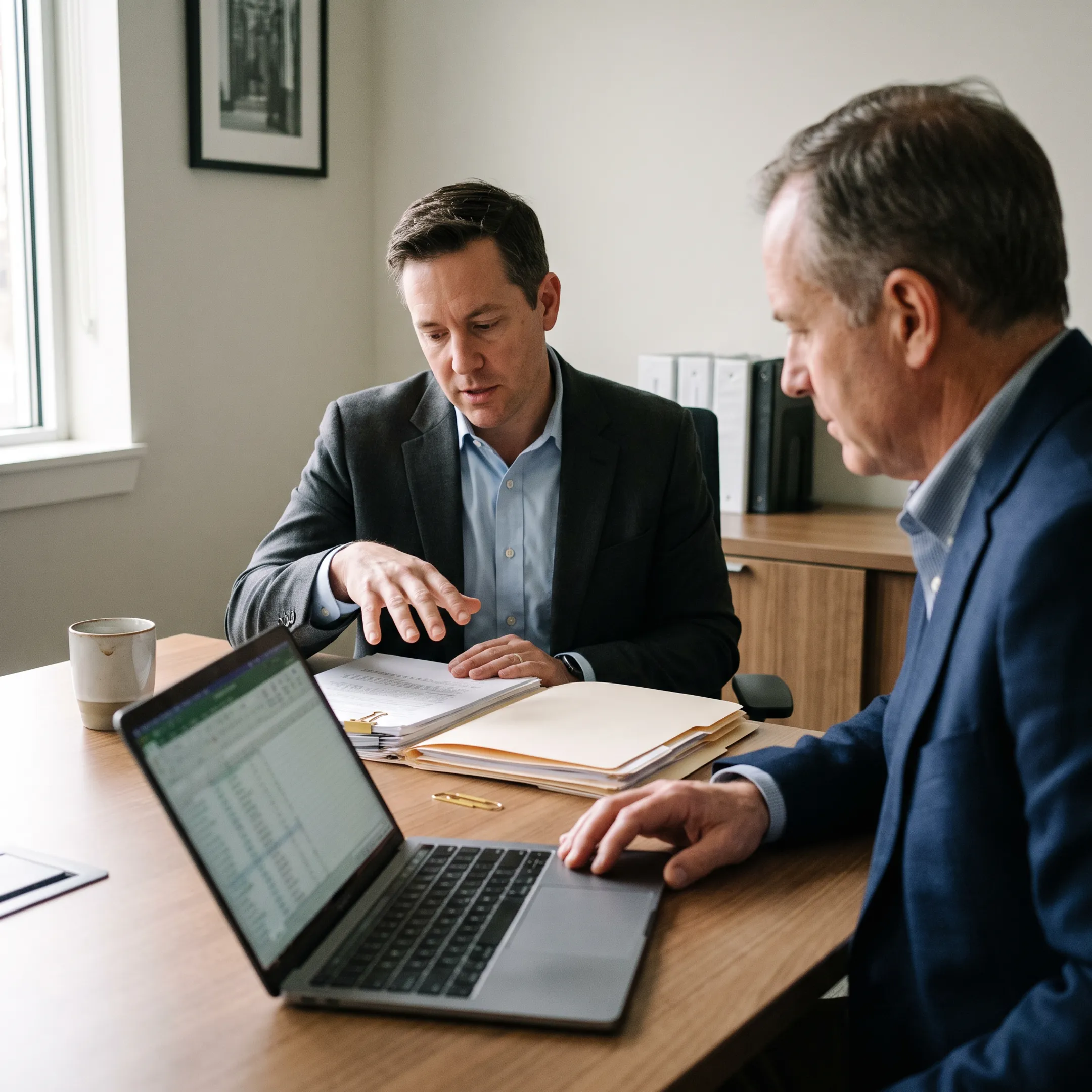 Consultant explaining urology payer enrollment strategy to a practice owner