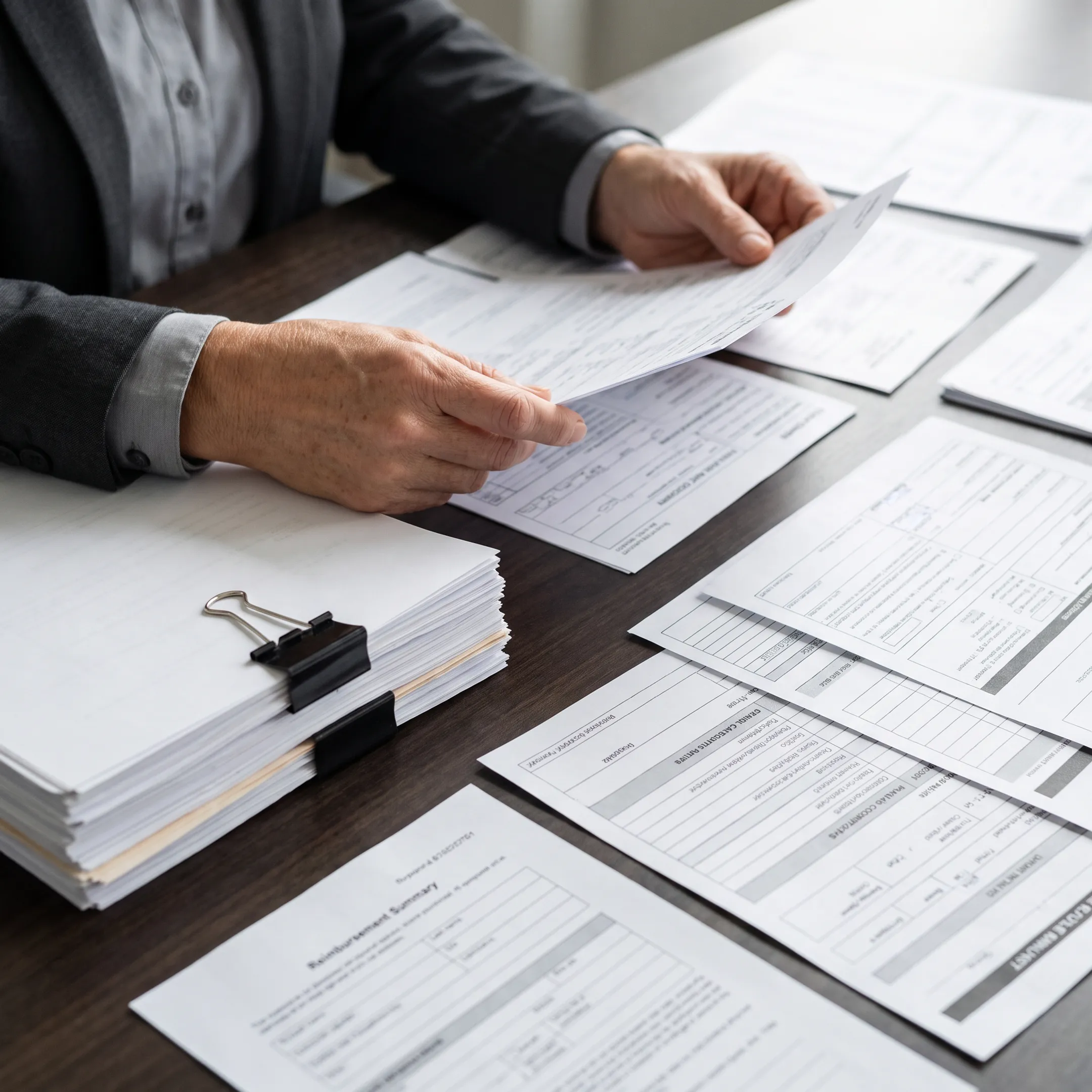 Urology revenue cycle analyst examining claims, coding, and reimbursement information