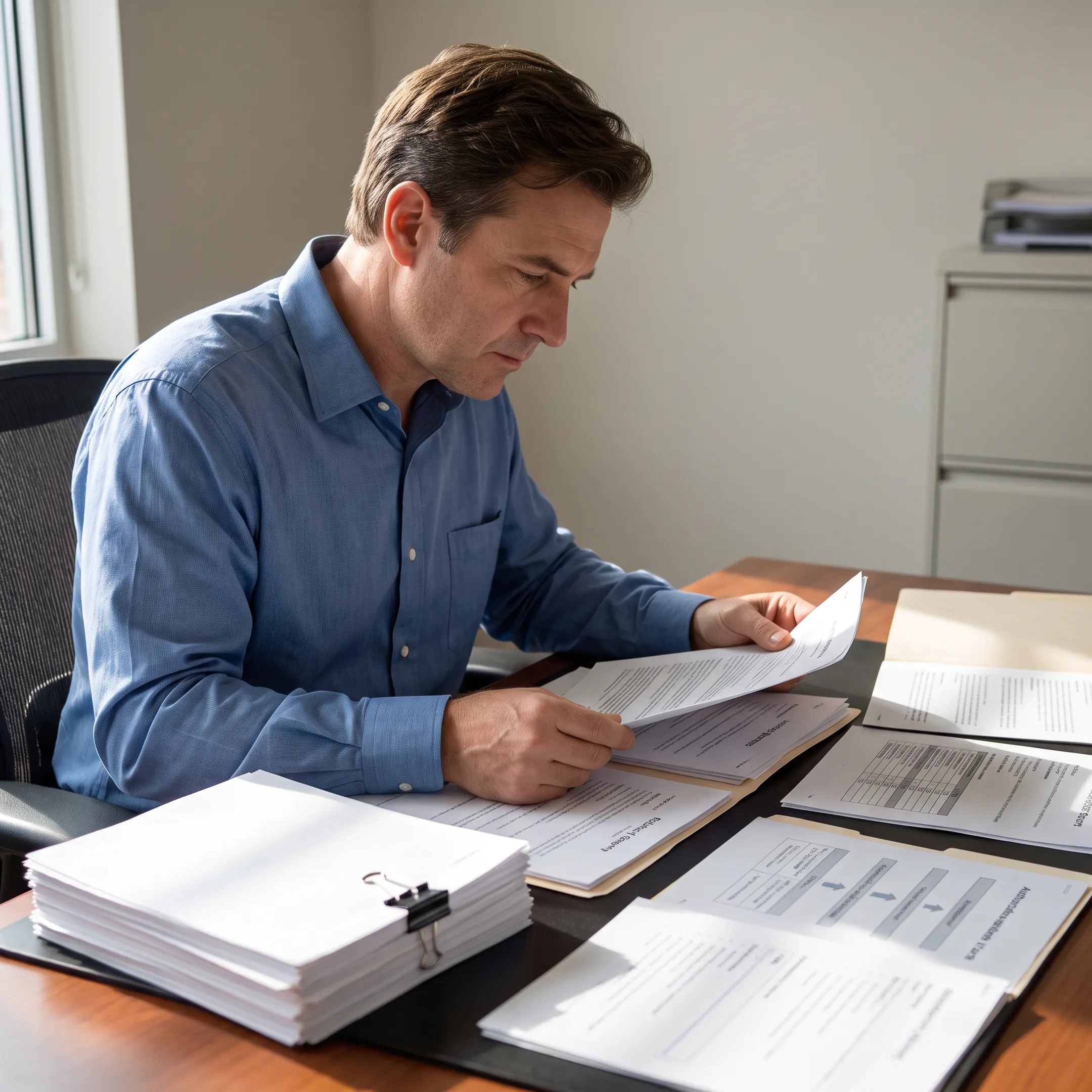 Revenue cycle analyst examining urology billing performance