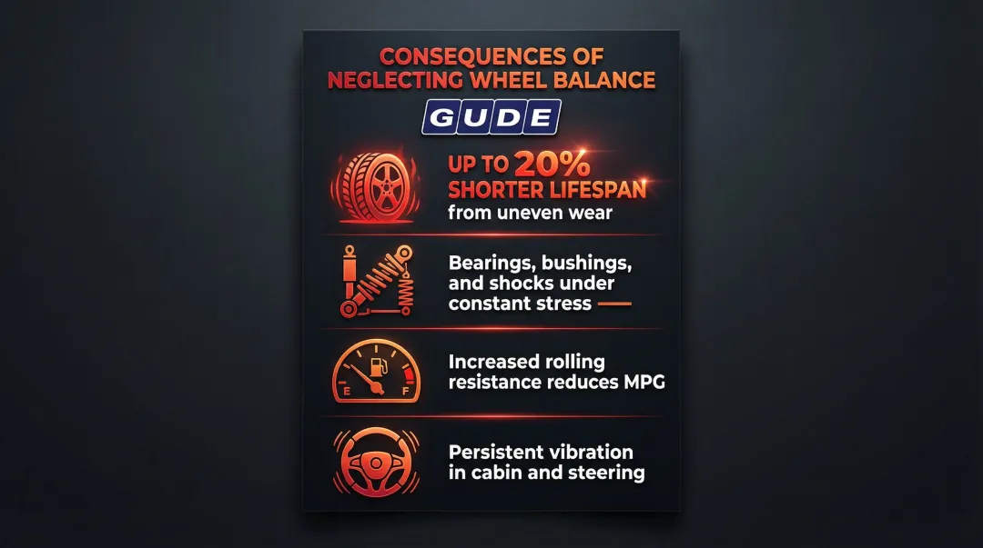 Four consequences of unbalanced alloy wheels including tire wear and suspension damage