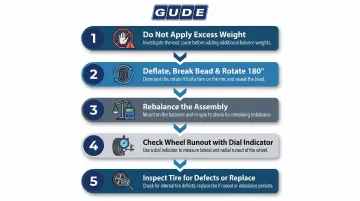 5-step diagnostic protocol for tires requiring excessive balancing weight