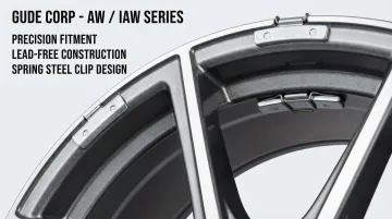 GUDE AW and IAW clip-on wheel balancing weights for alloy wheel fitment