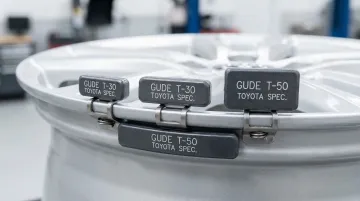 GUDE T Series Toyota OEM specification clip-on wheel weights product display