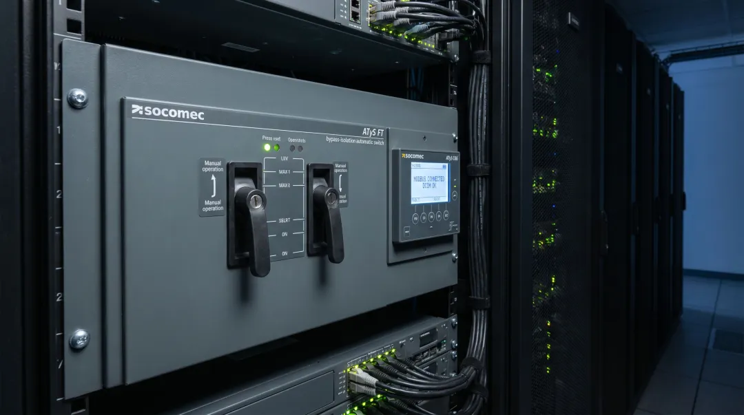 ATyS FT transfer switch with C66 controller Modbus DCIM integration interface