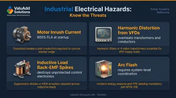 Four major industrial electrical threats manufacturers face on the production floor