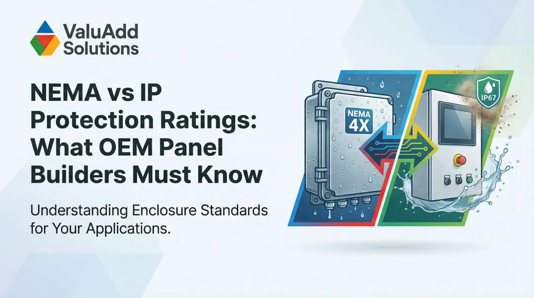 Cover image for NEMA vs IP Protection Ratings: What OEM Panel Builders Must Know