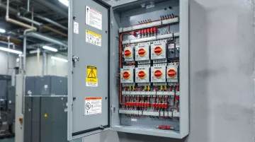 ValuAdd UL Listed NEMA 4X rated DIN rail disconnect switch mounted in control panel