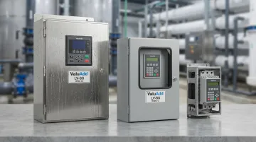 ValuAdd low voltage soft starter product lineup showing NEMA 12 and NEMA 4X enclosure options