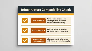 NEC conductor compliance checklist for disconnect switch upgrade requirements