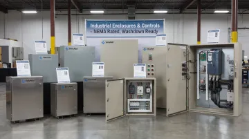 ValuAdd NEMA 4X washdown drive and NEMA 12 soft starter industrial enclosure products